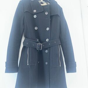 Burberry Black Coat with Iconic Check Lining